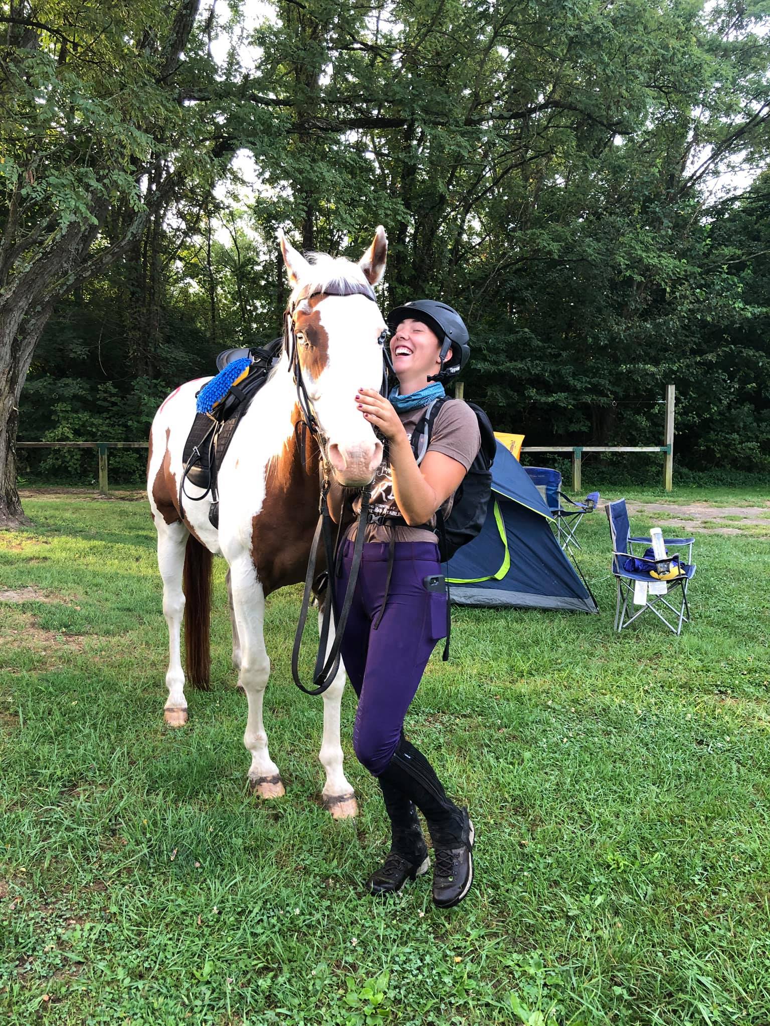 Claire Taberski with Meagans Fire Storm (Arabian APHA Quarab)